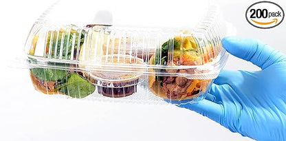 Watson Distributing 8" x 8" x 3" Clamshell Pet Clear Container 200/Case