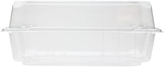Watson Distributing 8" x 8" Clear 1-Compt Pet Hinged-Lid Container 250/Case