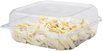 Watson Distributing 8" x 8" Clear 1-Compt Pet Hinged-Lid Container 250/Case