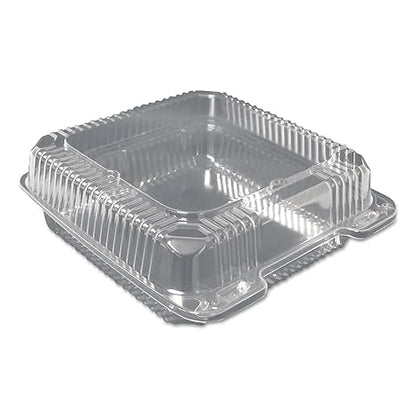 Watson Distributing 9" x 9" x 3" Clear Pet Plastic Hinged-Lid Take-Out Container 200/Case