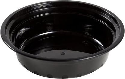 Watson Distributing 24 Oz Black Microwaveable Pp Teriyaki Bowl With Clear Lid Combo 300/Case