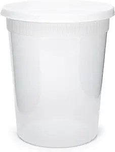 Watson Distributing 32 Oz Translucent Round Deli Container With Lid Combo 240/Case