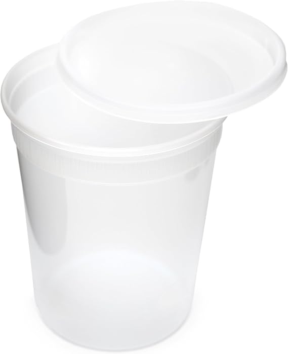 Watson Distributing 32 Oz Translucent Round Deli Container With Lid Combo 240/Case