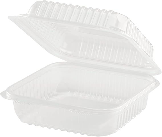 Watson Distributing 7.5" x 7.5" Clamshell Tfpp Container 1-Compartment Center Slide 150/Case