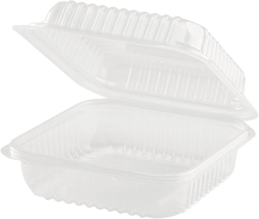 Watson Distributing 7.5" x 7.5" Clamshell Tfpp Container 1-Compartment Center Slide 150/Case