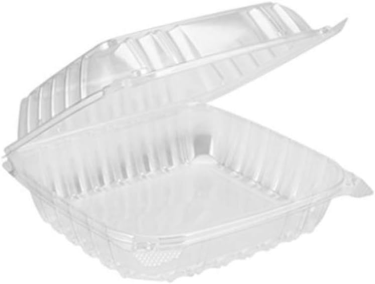 Watson Distributing 7.5" x 7.5" Clamshell Tfpp Container 1-Compartment Center Slide 150/Case