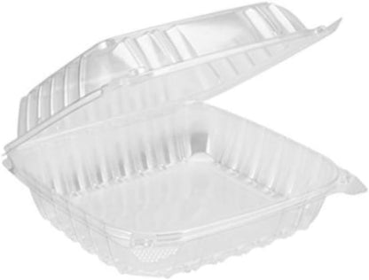 Watson Distributing 7.5" x 7.5" Clamshell Tfpp Container 1-Compartment Center Slide 150/Case