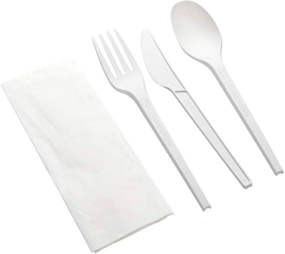 Watson Distributing Heavy Weight Cutlery Set Cpla White 6-1/2" 250/Case