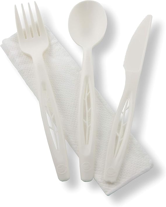 Watson Distributing Heavy Weight Cutlery Set Cpla White 6-1/2" 250/Case