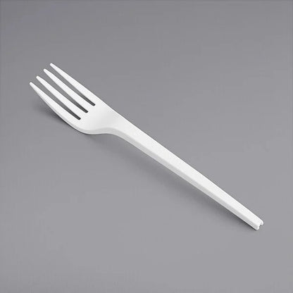 Watson Distributing Heavy Duty Disposable Fork White 6.5 Inch - 100/Case