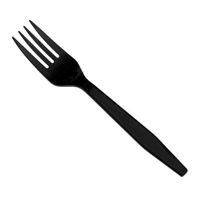 Watson Distributing Heavy Weight Fork Plastic Black 6.75" 1000/Case