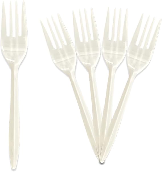 Watson Distributing Medium Weight Plastic Fork White 1000/Case