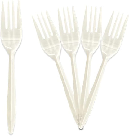 Watson Distributing Medium Weight Plastic Fork White 1000/Case