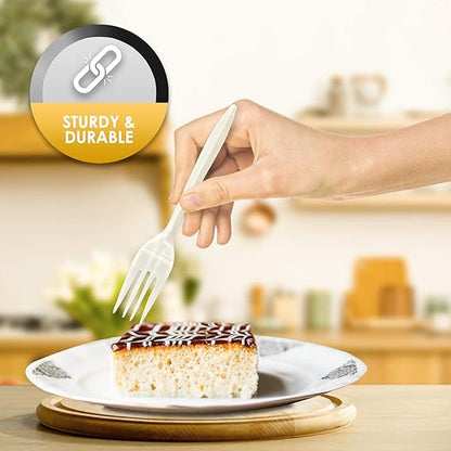 Watson Distributing Medium Weight Plastic Fork White 1000/Case