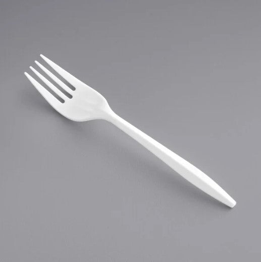 Watson Distributing Medium Weight Plastic Fork White 1000/Case