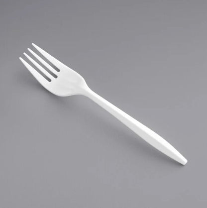 Watson Distributing Medium Weight Plastic Fork White 1000/Case
