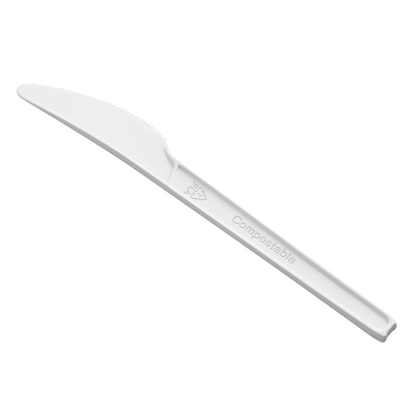Watson Distributing Heavy Duty Disposable Knife White 6.5 Inch - 100/Case