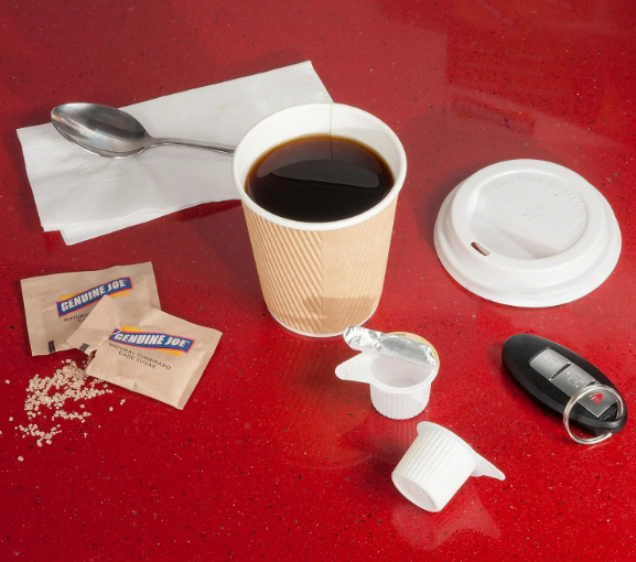 Watson Distributing 12 oz Ripple Insulated Double Wall Leak-Free Paper Cup - 500 Count