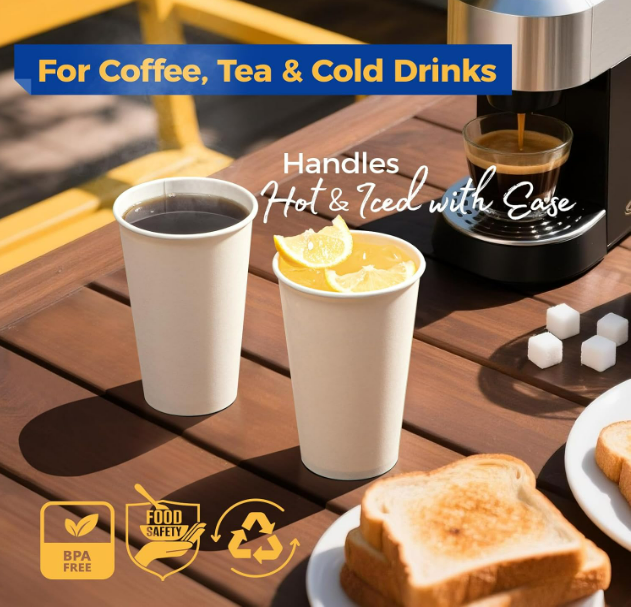 Watson Distributing 16 oz Premium Single Wall Leak-Free Paper Cup - 1000 Count