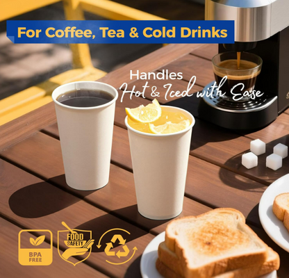 Watson Distributing 16 oz Premium Single Wall Leak-Free Paper Cup - 1000 Count