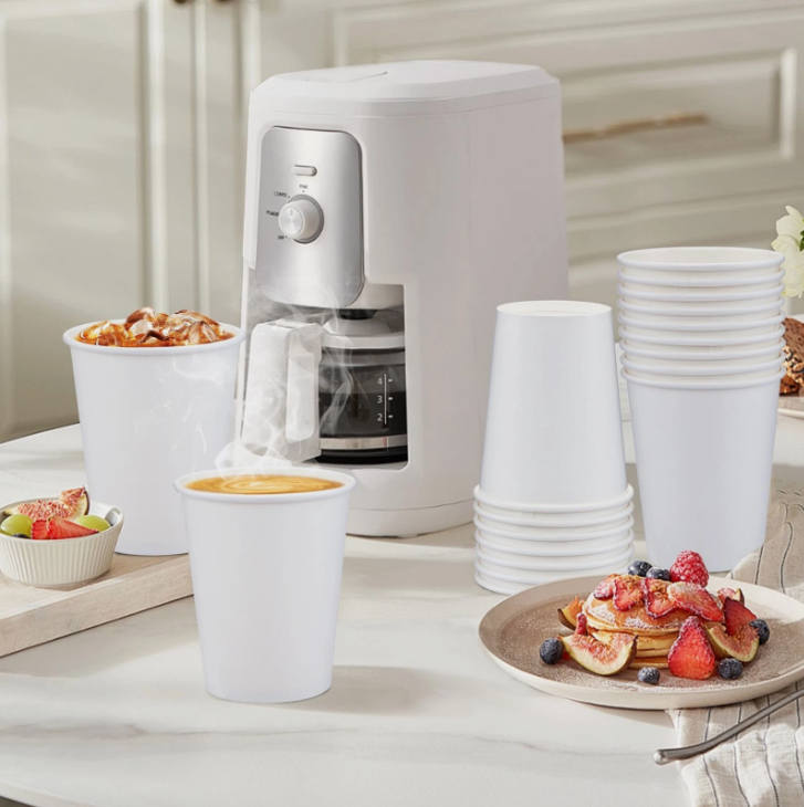 Watson Distributing 8 oz Premium Single Wall Leak-Free Paper Cup - 1000 Count