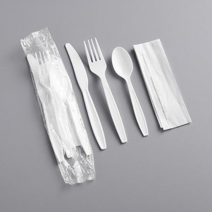 Watson Distributing Heavy Weight Disposable Cutlery Set White 6.5 inch - 100/Case
