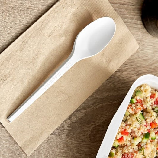 Watson Distributing Heavy Duty Disposable Spoon White 6.5 Inch - 100/Case