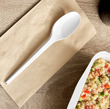 Watson Distributing Heavy Duty Disposable Spoon White 6.5 Inch - 300/Case