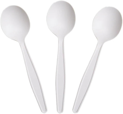 Watson Distributing Disposable Soup Spoon Tpla White 6" 1000/Case