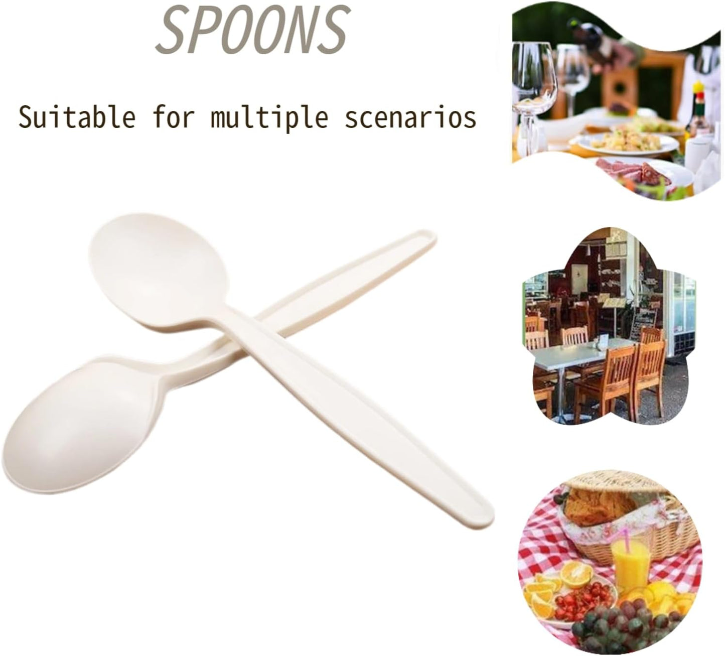 Watson Distributing Disposable Soup Spoon Tpla White 6" 1000/Case