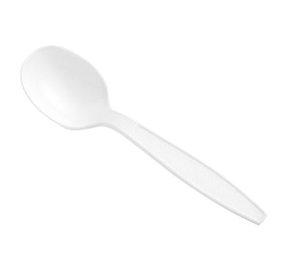 Watson Distributing Extra Heavy Weight Plastic Soup Spoons Pp White 1000/Case