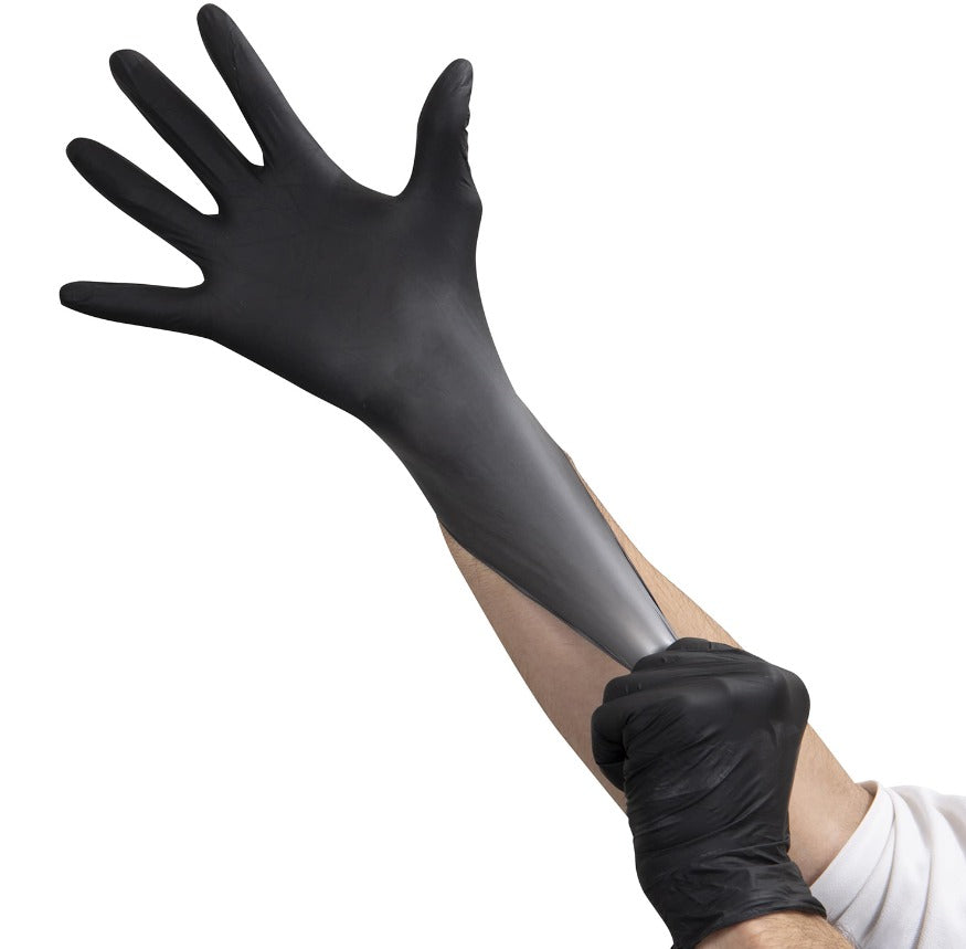 Watson Distributing Small Black Nitrile Gloves, Soft, Powder Free, 10 Boxes of 100 (1000/Case)
