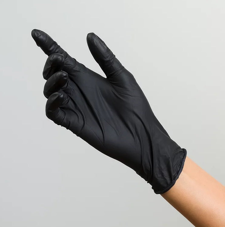 Watson Distributing X-Large Black Nitrile Gloves Soft, Powder Free, 10 Boxes of 100 (1000/Case)