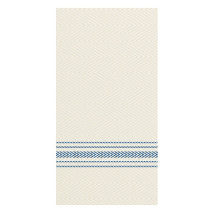 Watson Distributing 15-1/2" x 15-1/2" White/Blue Dishtowel Print Dinner Napkin 800/Case