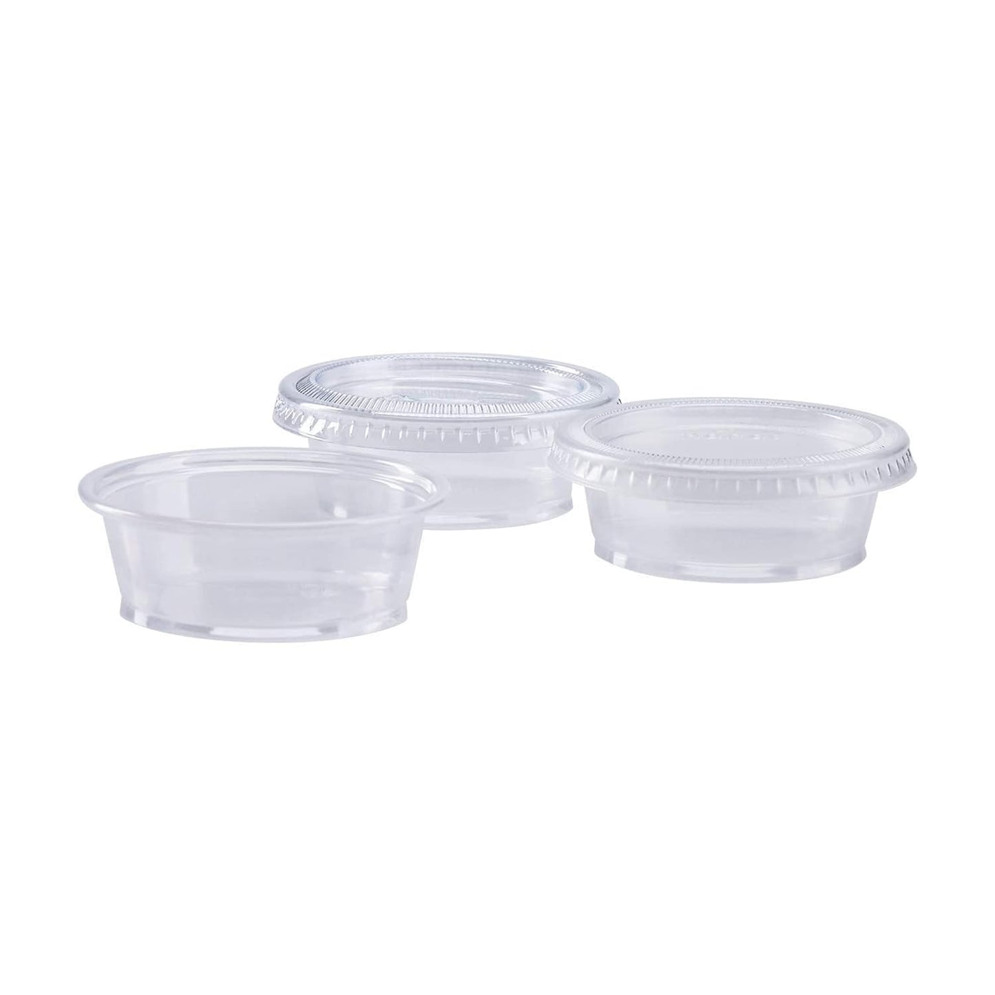 Watson Distributing 1 Oz Portion Cup with Lids Clear 2500/Case
