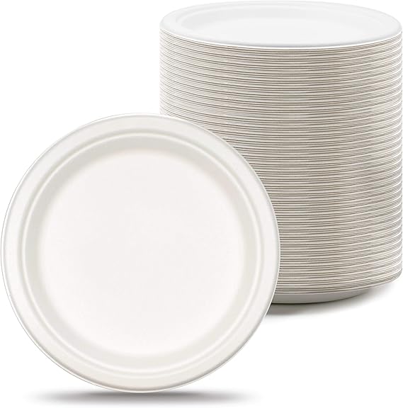 Watson Distributing 10" Disposable Plate Round Bagasse 500/Case