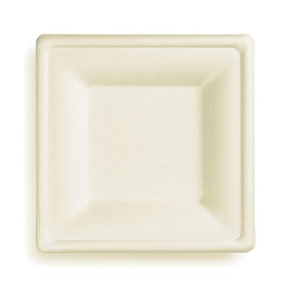 Watson Distributing 6" Disposable Plate Square Bagasse 400/Case