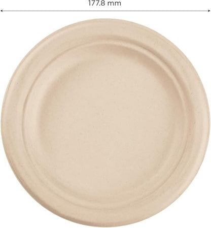 Watson Distributing 7" Disposable Plate Round Bagasse 1000/Case