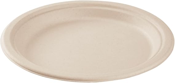 Watson Distributing 9" Disposable Plate Compostable/Bagasse Round 500/Case