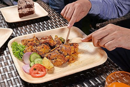 Watson Distributing 8" Palm Leaf Square Plates 50/Pack 100/Case