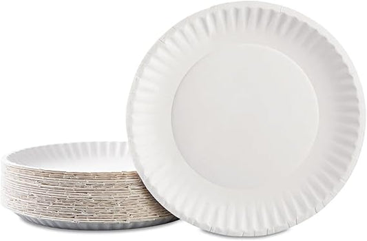 Watson Distributing 9" White Uncoated Paper Plate 1000/Case