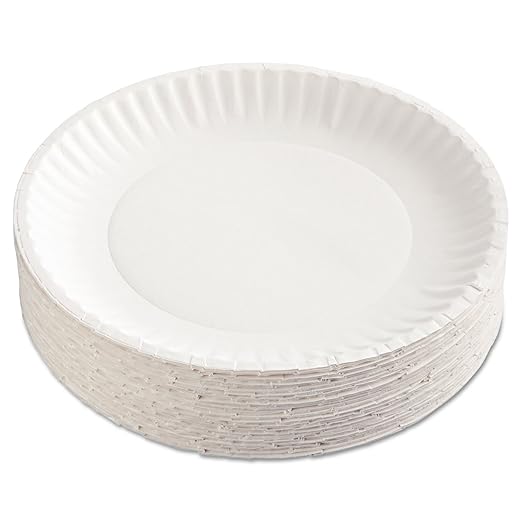 Watson Distributing 9" White Uncoated Paper Plate 1000/Case