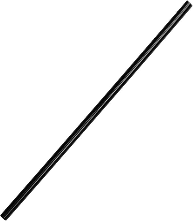 Watson Distributing 7-3/4" Paper Straw Jumbo Paper-Wrapped Black 2000/Case