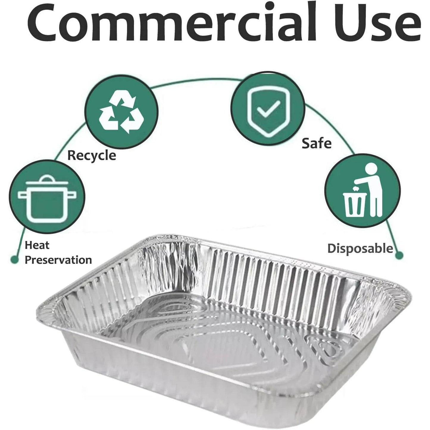 Watson Distributing Full Size Foil Steam Table Pan Deep 3-3/8" Depth 50/Case