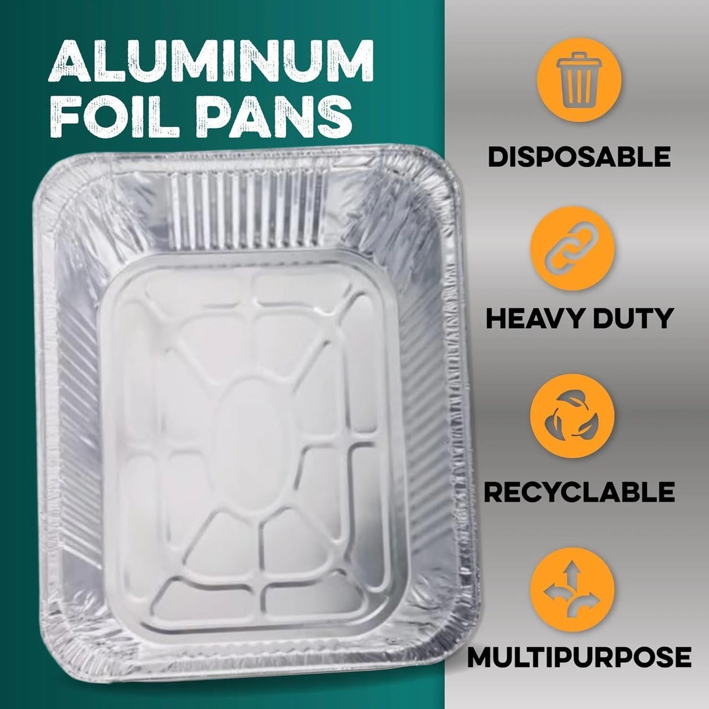 Watson Distributing Half Size Foil Steam Table Pan Deep 2-9/16" Depth 100/Case