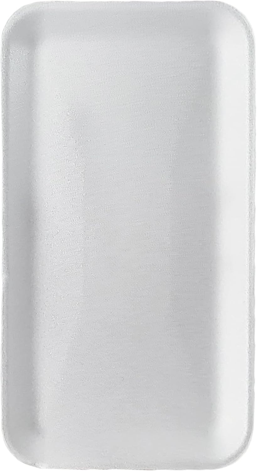 Watson Distributing #2S White Foam  Meat Tray 8.25" x 5.75" x 0.5" 500/Case