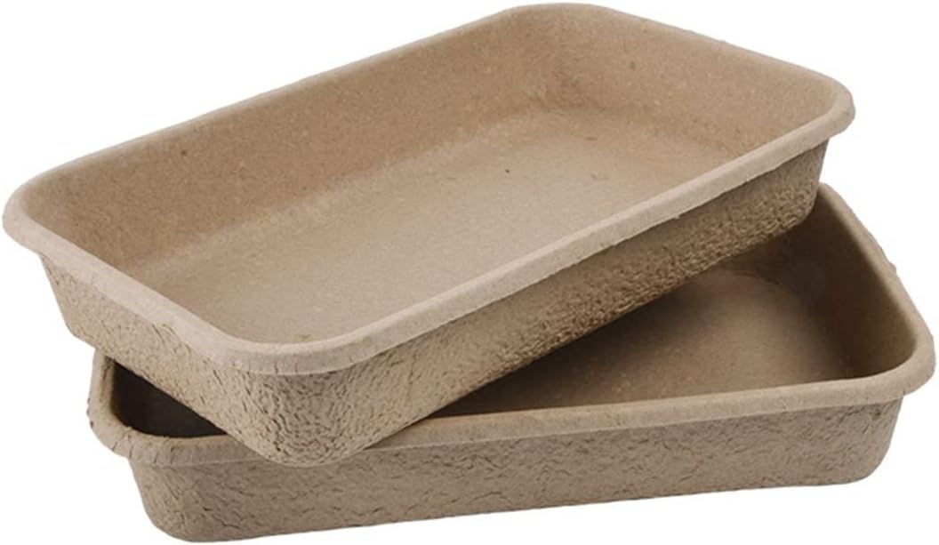 Watson Distributing 12" X 16" Molded Fiber/Pulp Rectangle Tray 100/Case