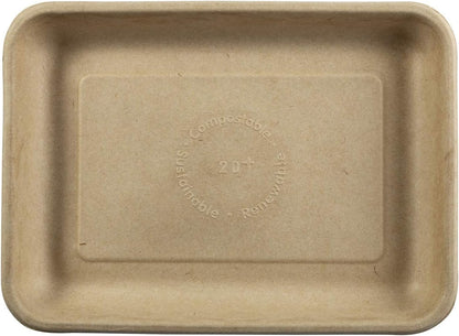 Watson Distributing 12" X 16" Molded Fiber/Pulp Rectangle Tray 100/Case