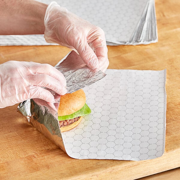 Watson Distributing 10-3/4" X 14" Insulated Foil Sandwich Wrap Sheets 500/Case