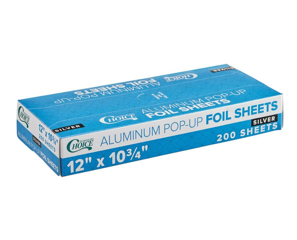 Watson Distributing 12" X 10-3/4" Food Service Interfolded Pop-Up Foil Sheets 200/Box